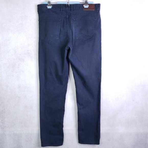 Michael Kors Men's 34x32 (Really 36x30.5) Navy Blue Parker Slim Fit Chino Pants - Picture 2 of 9